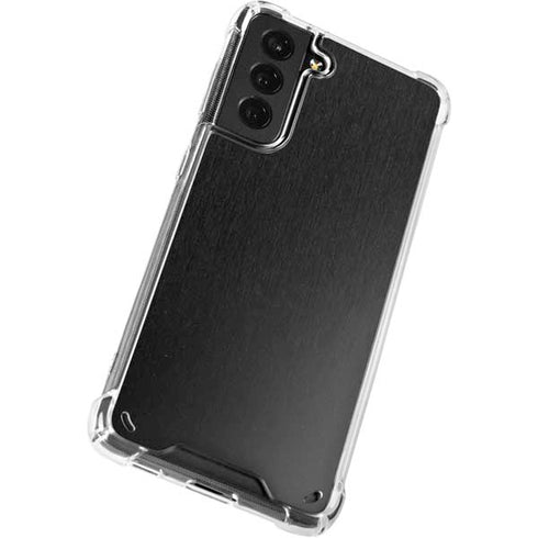 Specialty Vinyl Black Brushed Steel Texture Galaxy S21 Plus 5G Clear Case