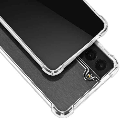 Specialty Vinyl Black Brushed Steel Texture Galaxy S21 Plus 5G Clear Case