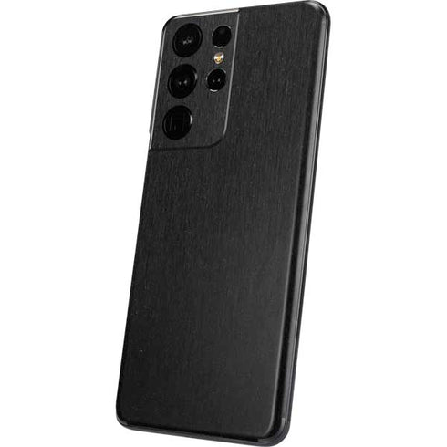 Specialty Vinyl Black Brushed Steel Texture Galaxy S21 Ultra 5G Skin