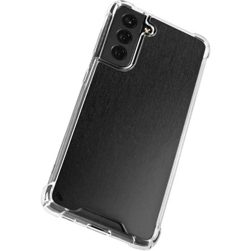 Specialty Vinyl Black Brushed Steel Texture Galaxy S22 Plus Clear Case