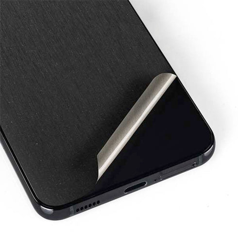 Specialty Vinyl Black Brushed Steel Texture Galaxy S22 Skin