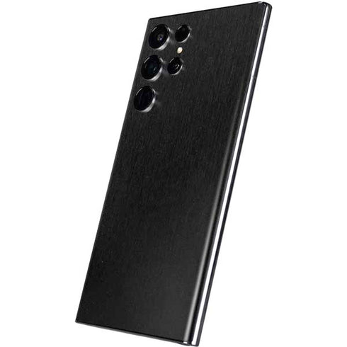 Specialty Vinyl Black Brushed Steel Texture Galaxy S22 Ultra Skin