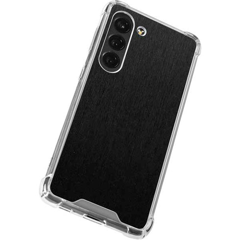Specialty Vinyl Black Brushed Steel Texture Galaxy S23 Clear Case