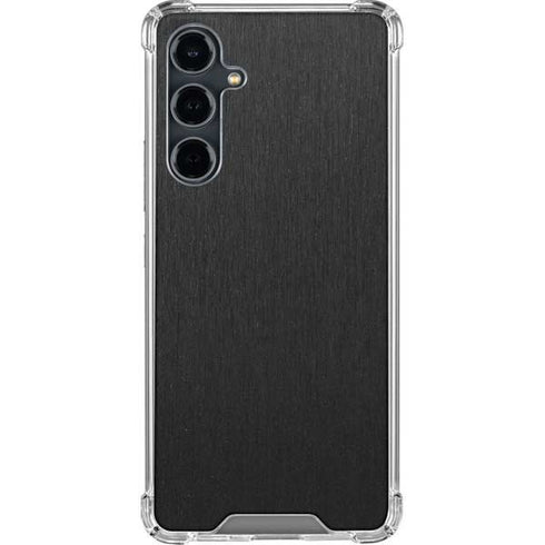 Specialty Vinyl Black Brushed Steel Texture Galaxy S23 FE Clear Case