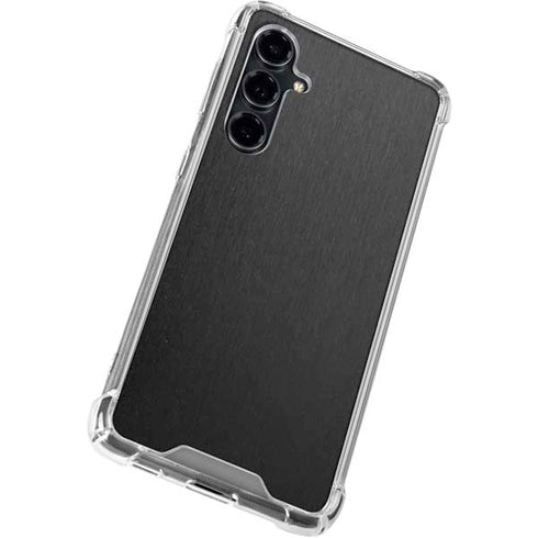 Specialty Vinyl Black Brushed Steel Texture Galaxy S23 FE Clear Case