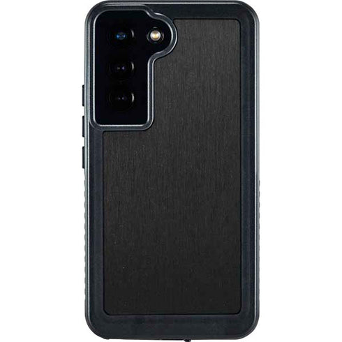 Specialty Vinyl Black Brushed Steel Texture Galaxy S23 Waterproof Case