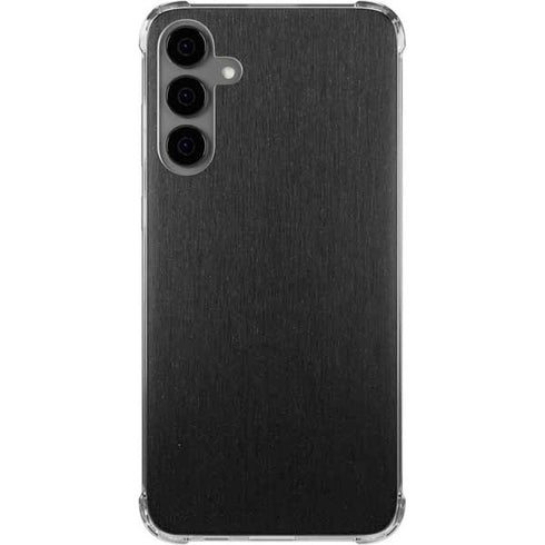 Specialty Vinyl Black Brushed Steel Texture Galaxy S24 Plus Clear Case