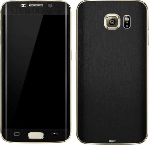 Specialty Vinyl Black Brushed Steel Texture Galaxy S7 Edge Skin
