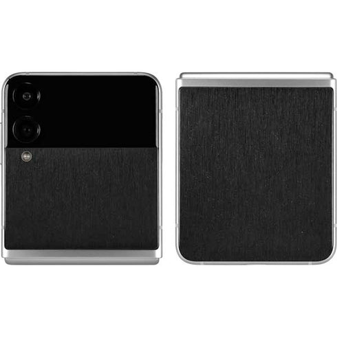 Specialty Vinyl Black Brushed Steel Texture Galaxy Z Flip4 5G Skin