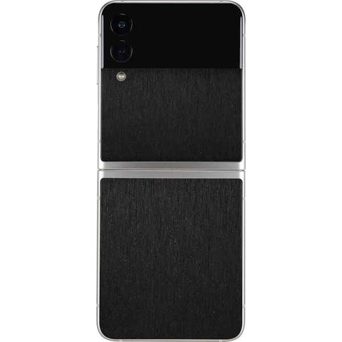 Specialty Vinyl Black Brushed Steel Texture Galaxy Z Flip4 5G Skin