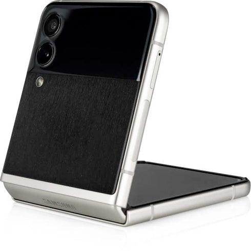 Specialty Vinyl Black Brushed Steel Texture Galaxy Z Flip4 5G Skin