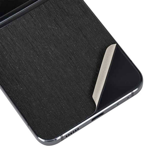 Specialty Vinyl Black Brushed Steel Texture Galaxy Z Flip5 5G Skin