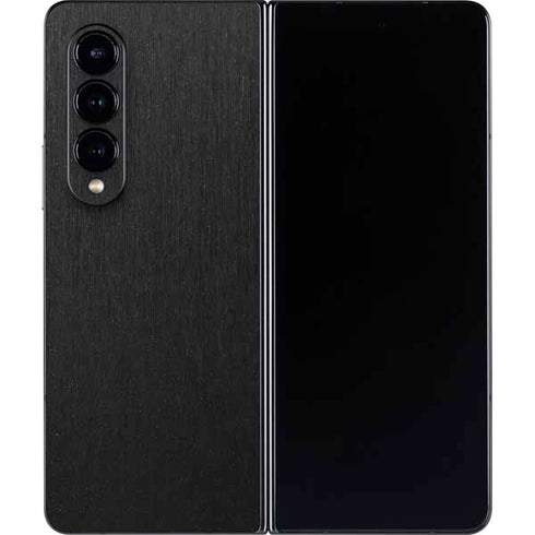Specialty Vinyl Black Brushed Steel Texture Galaxy Z Fold4 5G Skin