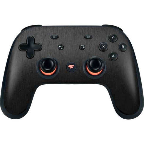 Specialty Vinyl Black Brushed Steel Texture Google Stadia Controller Skin