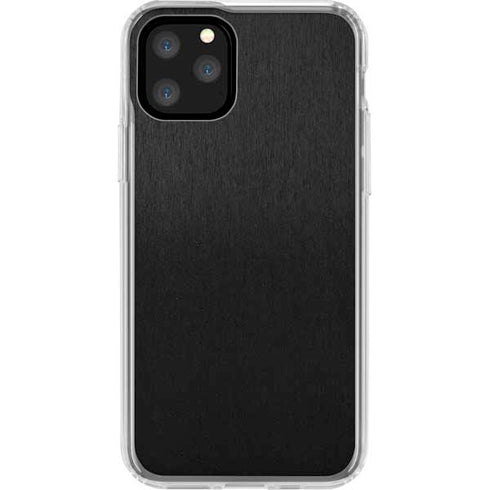 Black Brushed Steel Texture iPhone 11 Pro Clear Case