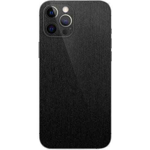 Specialty Vinyl Black Brushed Steel Texture iPhone 12 Pro Max Skin