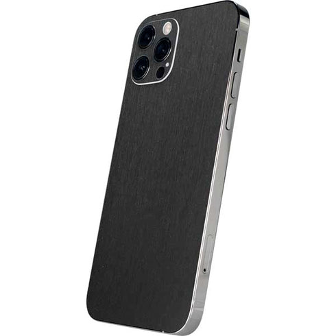 Specialty Vinyl Black Brushed Steel Texture iPhone 12 Pro Max Skin