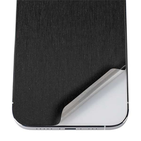 Specialty Vinyl Black Brushed Steel Texture iPhone 12 Pro Max Skin