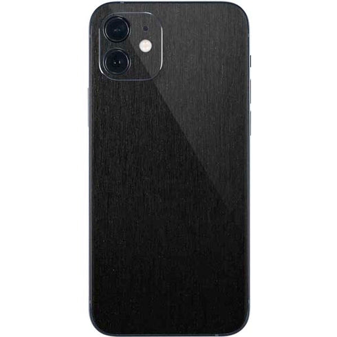 Specialty Vinyl Black Brushed Steel Texture iPhone 12 Skin