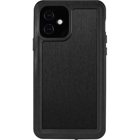 Specialty Vinyl Black Brushed Steel Texture iPhone 12 Waterproof Case