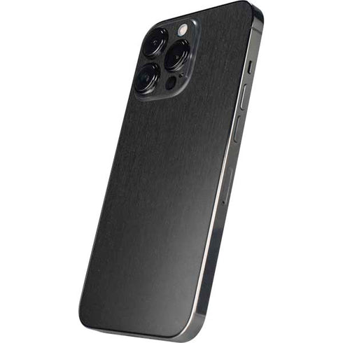 Specialty Vinyl Black Brushed Steel Texture iPhone 15 Pro Skin