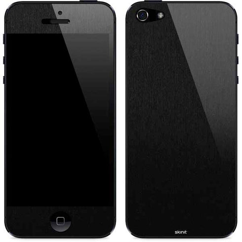 Specialty Vinyl Black Brushed Steel Texture iPhone 5/5s/5SE Skin