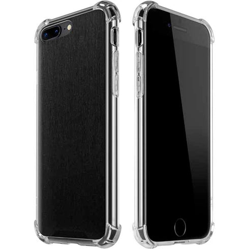 Black Brushed Steel Texture iPhone 7/8 Plus Clear Case