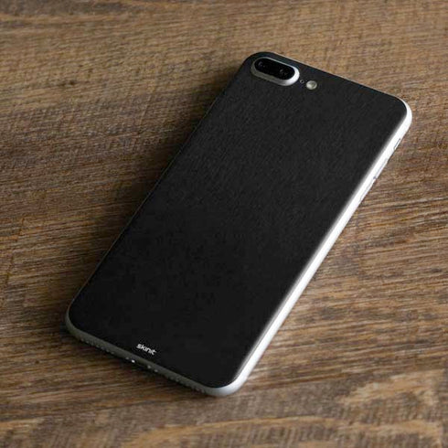 Specialty Vinyl Black Brushed Steel Texture iPhone 8 Plus Skin