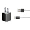 Specialty Vinyl Black Brushed Steel Texture iPhone Charger (5W USB) Skin