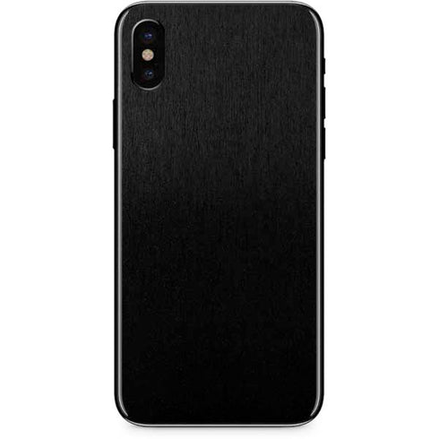 Specialty Vinyl Black Brushed Steel Texture iPhone X Skin