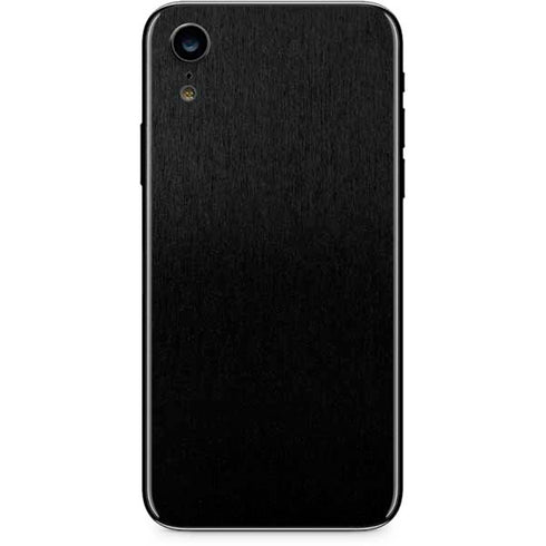 Specialty Vinyl Black Brushed Steel Texture iPhone XR Skin
