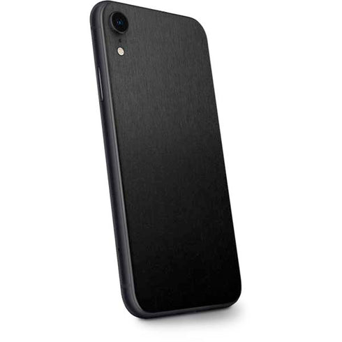 Specialty Vinyl Black Brushed Steel Texture iPhone XR Skin