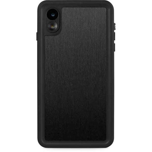 Specialty Vinyl Black Brushed Steel Texture iPhone XR Waterproof Case