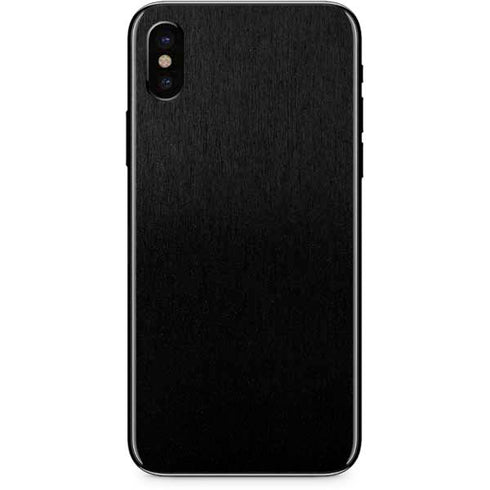 Specialty Vinyl Black Brushed Steel Texture iPhone XS Skin