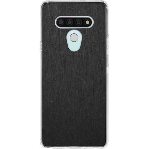 Black Brushed Steel Texture LG Stylo 6 Clear Case