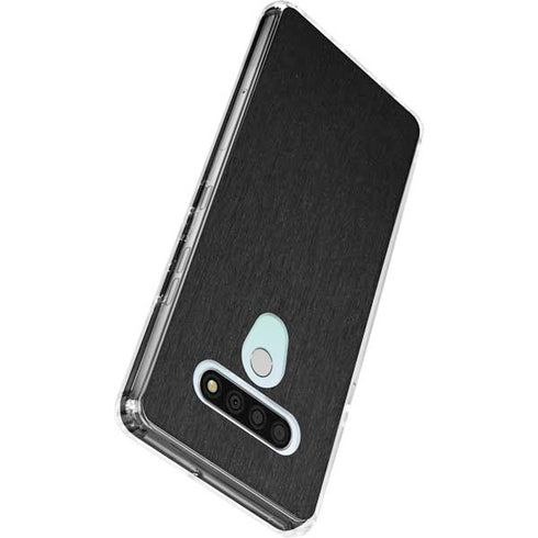 Black Brushed Steel Texture LG Stylo 6 Clear Case