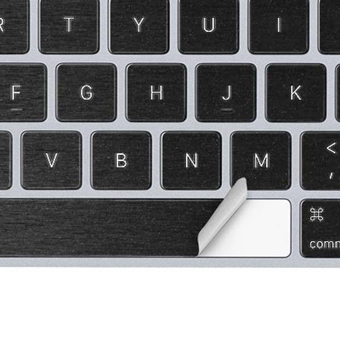Specialty Vinyl Black Brushed Steel Texture Magic Keyboard Skin