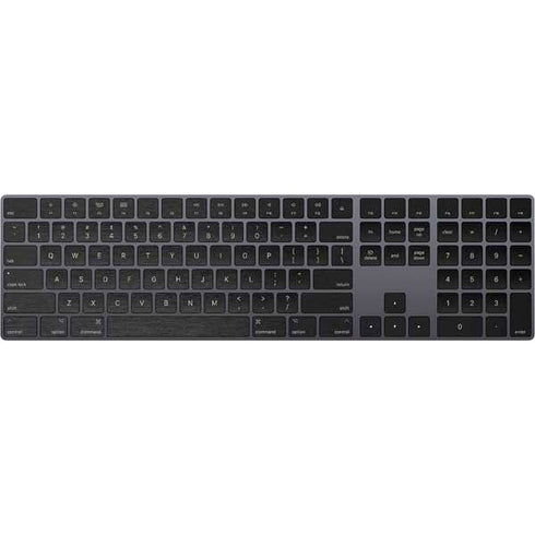Specialty Vinyl Black Brushed Steel Texture Magic Keyboard with Numeric Keypad Skin