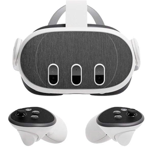 Specialty Vinyl Black Brushed Steel Texture Meta Quest 3 Skin