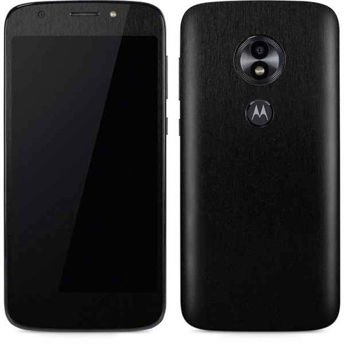 Specialty Vinyl Black Brushed Steel Texture Moto E5 Play Skin