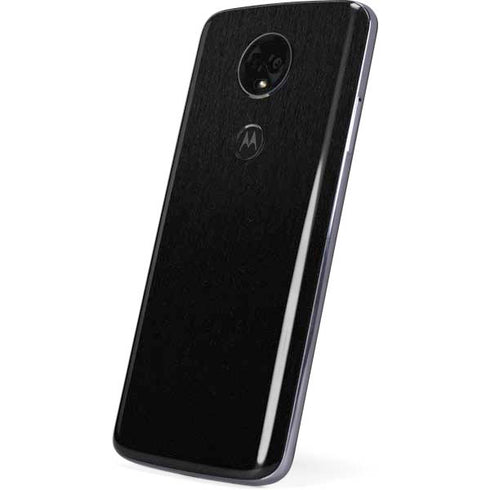 Specialty Vinyl Black Brushed Steel Texture Moto E5 Plus Skin