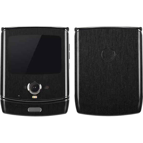 Specialty Vinyl Black Brushed Steel Texture Motorola RAZR Skin