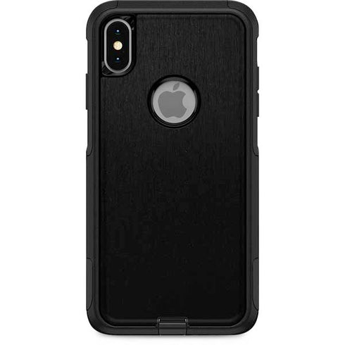 Specialty Vinyl Black Brushed Steel Texture Otterbox Commuter iPhone Skin
