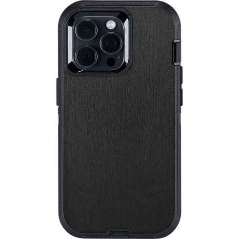 Specialty Vinyl Black Brushed Steel Texture Otterbox Defender iPhone Skin