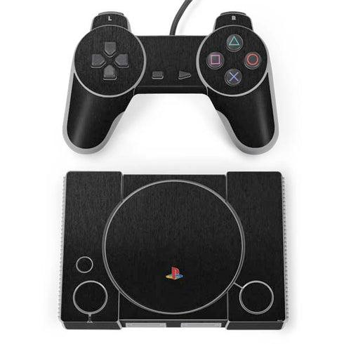 Specialty Vinyl Black Brushed Steel Texture PlayStation Classic Bundle Skin