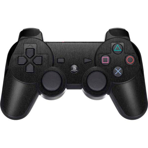 Specialty Vinyl Black Brushed Steel Texture PS3 Dual Shock wireless controller Skin