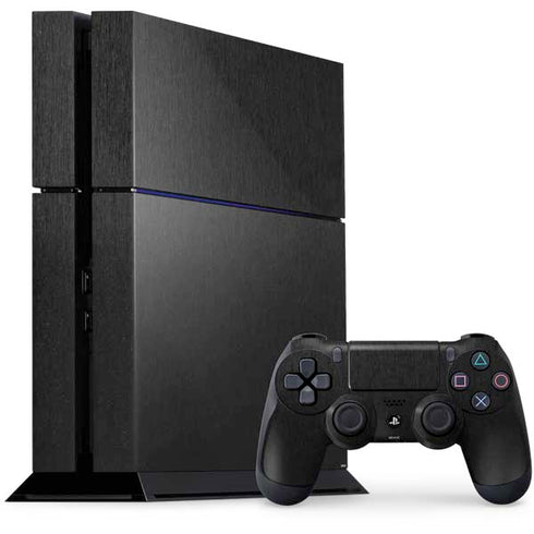 Specialty Vinyl Black Brushed Steel Texture PS4 Console and Controller Bundle Skin