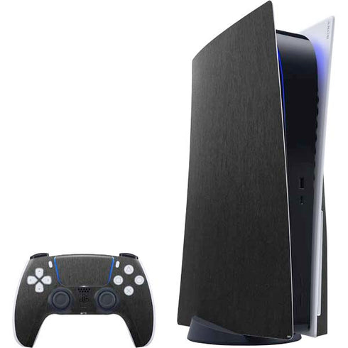 Specialty Vinyl Black Brushed Steel Texture PS5 Bundle Skin