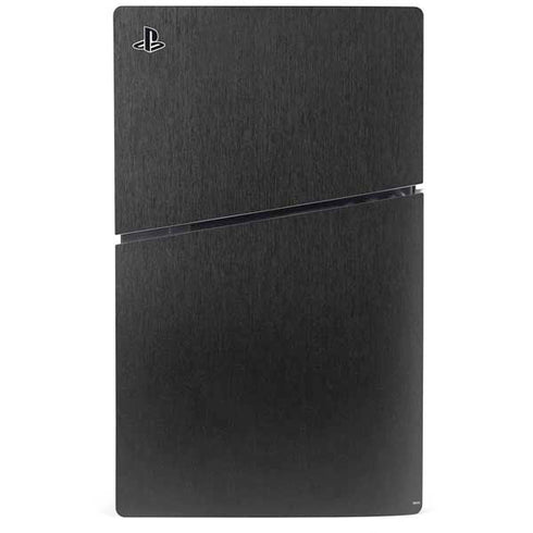 Specialty Vinyl Black Brushed Steel Texture PS5 Slim Digital Edition Bundle Skin