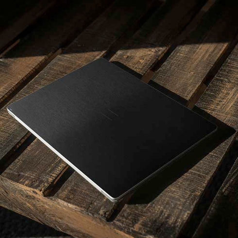 Specialty Vinyl Black Brushed Steel Texture Surface Laptop 2 Skin